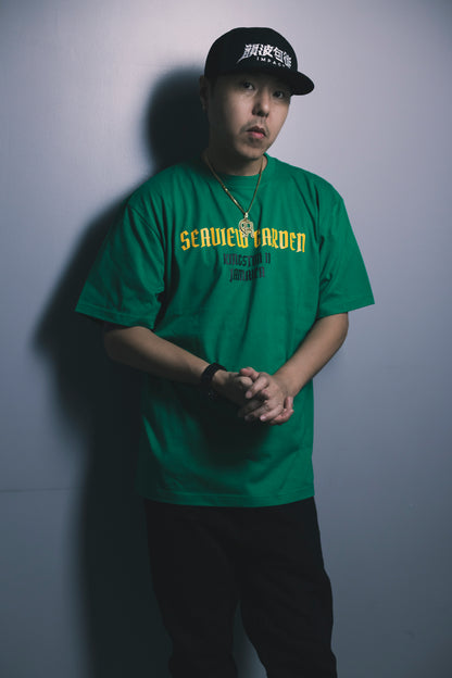 CHEHON × MIW “SEAVIEW GARDEN” TEE GREEN