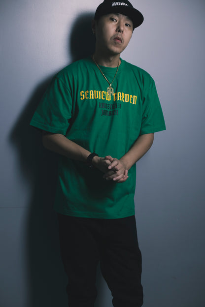 CHEHON × MIW “SEAVIEW GARDEN” TEE GREEN