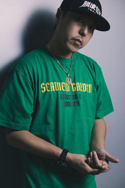 CHEHON × MIW “SEAVIEW GARDEN” TEE GREEN