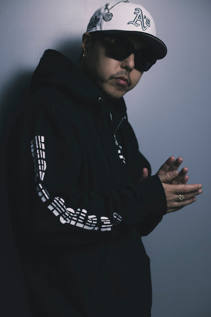 CHEHON × MIW FULL ZIP HOODIE BLACK