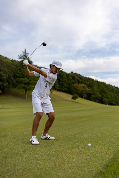 circle logo mesh CAP white