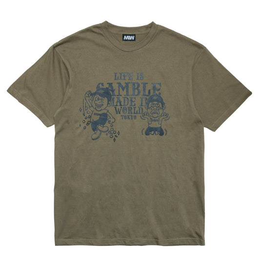 【予約】crewneck tee(pop character) khaki