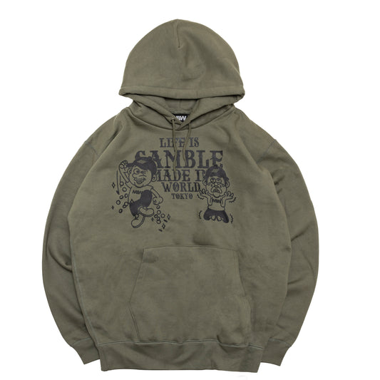 【予約】pullover hoodie(pop character) khaki