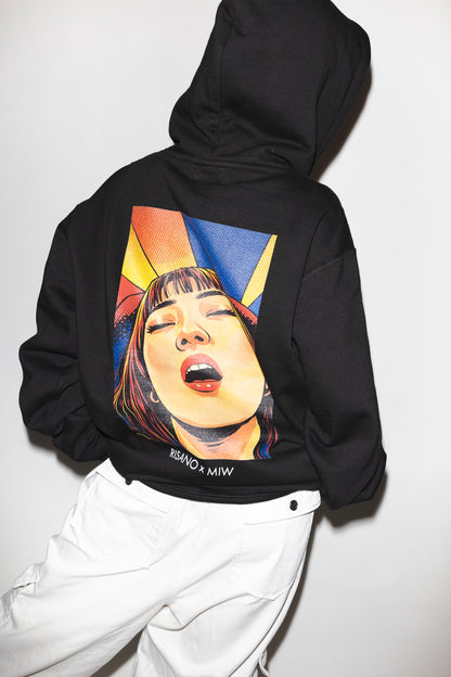 RISANO GOOD VIBES寝顔 hoodie black
