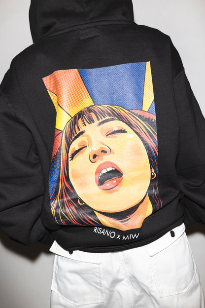 RISANO GOOD VIBES寝顔 hoodie black