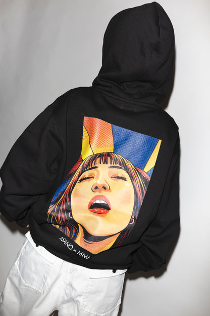 RISANO GOOD VIBES寝顔 hoodie black