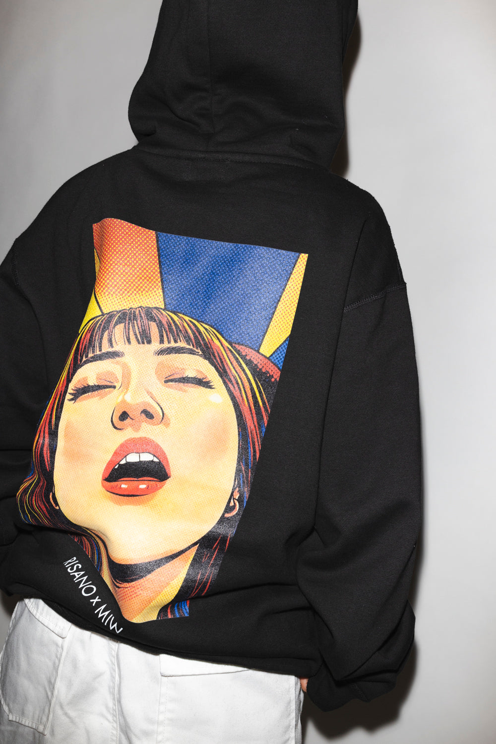 RISANO GOOD VIBES寝顔 hoodie black