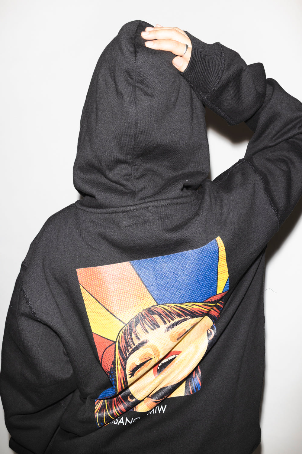 RISANO GOOD VIBES寝顔 hoodie black