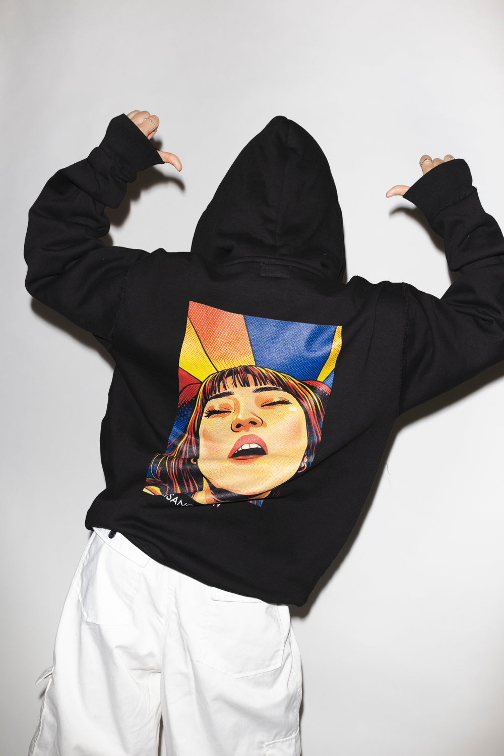 RISANO GOOD VIBES寝顔 hoodie black