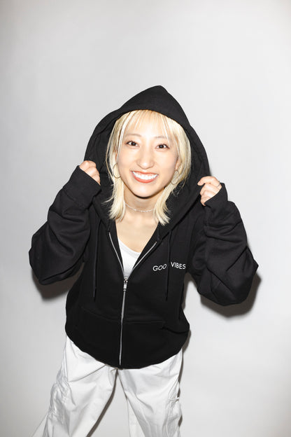 RISANO GOOD VIBES寝顔 hoodie black
