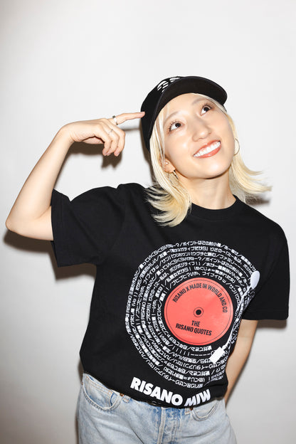 RISANO語録RECORD tee black