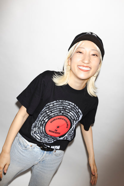 RISANO語録RECORD tee black