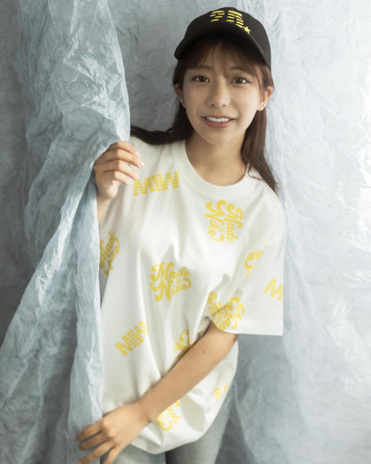 川越にこ × MID “25” LOGO CAP BLAC×YELLOW