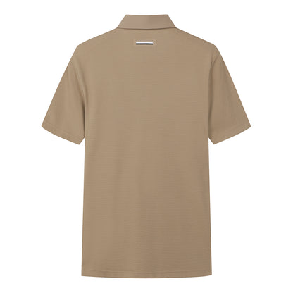 【24SR】Men's / Bubble Texture SS Polo / camel