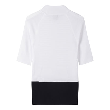 【24SR】Women's / Mock Neck SS Sweater / white