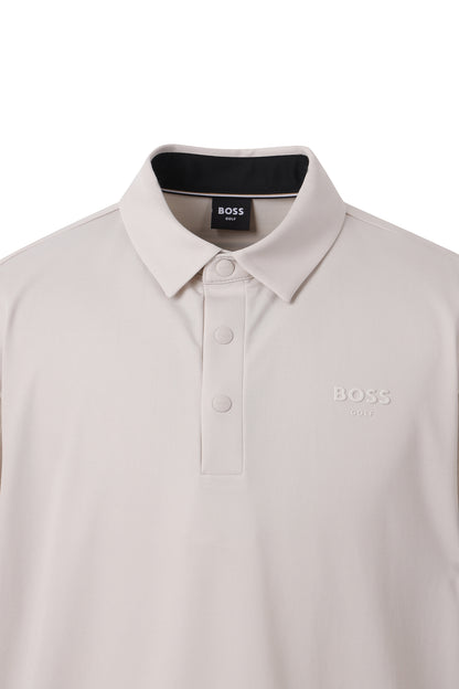 【BOSS GOLF 25SR Men's】SM M Script Hybrid SS Polo / Almond Milk