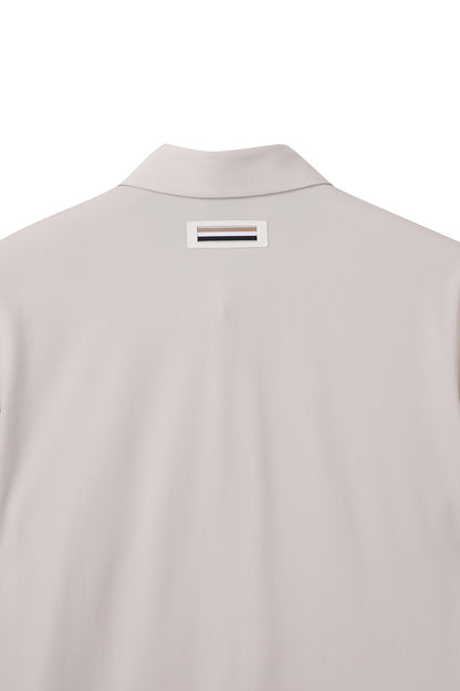 【BOSS GOLF 25SR Men's】SM M Script Hybrid SS Polo / Almond Milk
