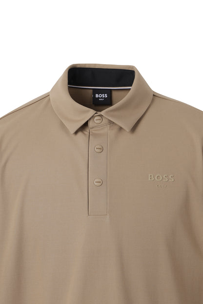 【BOSS GOLF 25SR Men's】SM M Script Hybrid SS Polo / Camel
