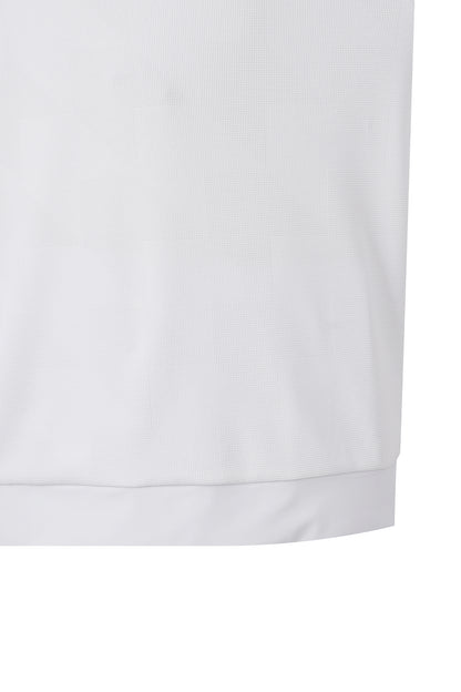 【BOSS GOLF 25SR Men's】SM M Pattern Embossed SS Polo / White