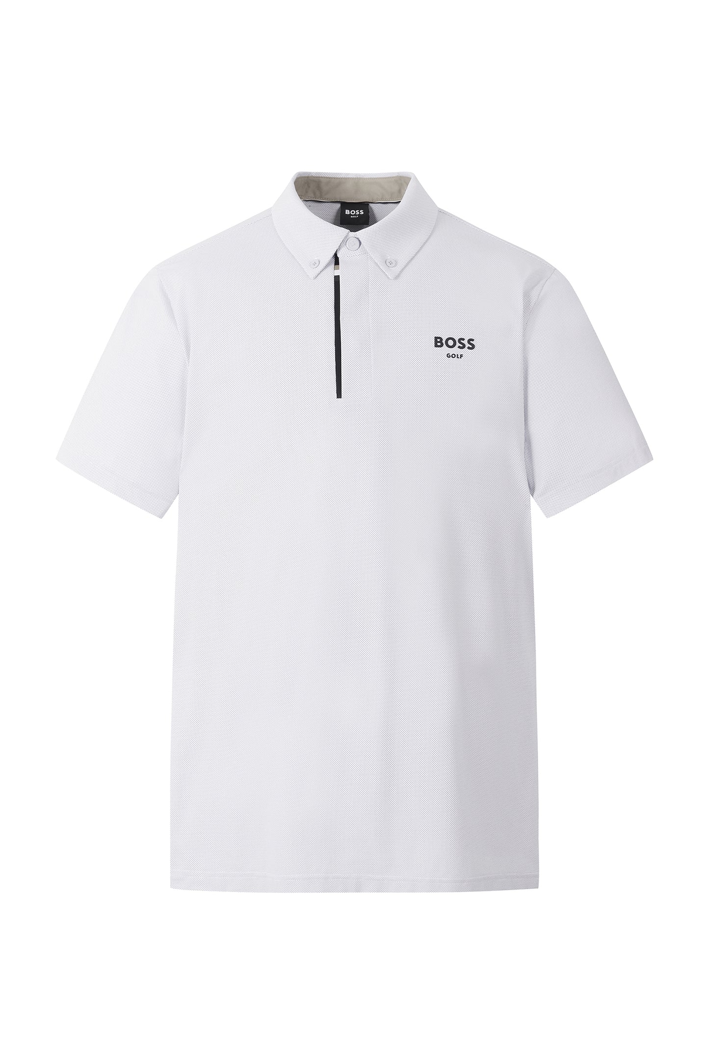 【BOSS GOLF 25SR Men's】SM M Dot Textured SS Polo Tee / White