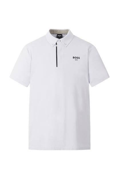 【BOSS GOLF 25SR Men's】SM M Dot Textured SS Polo Tee / White