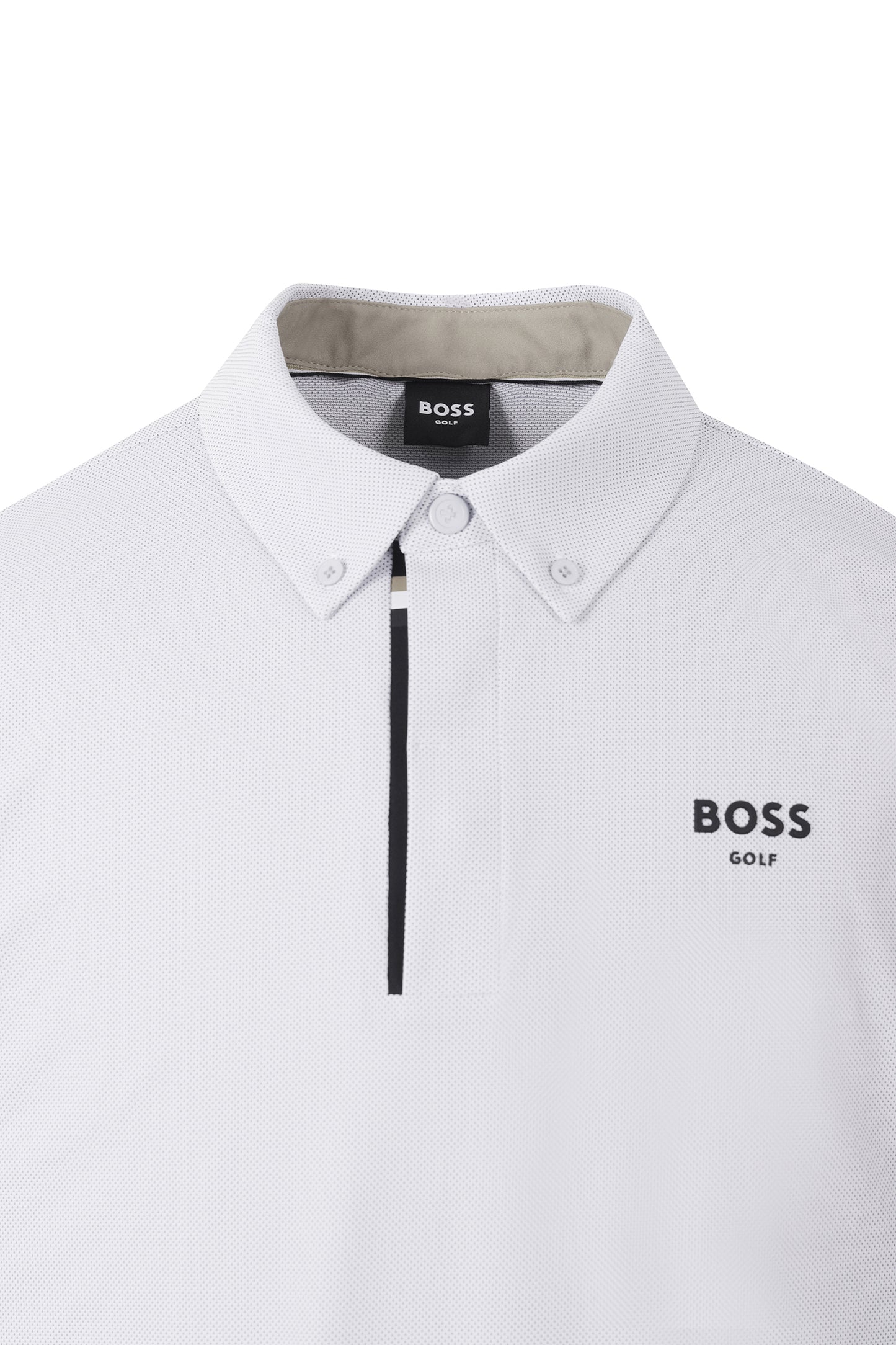 【BOSS GOLF 25SR Men's】SM M Dot Textured SS Polo Tee / White