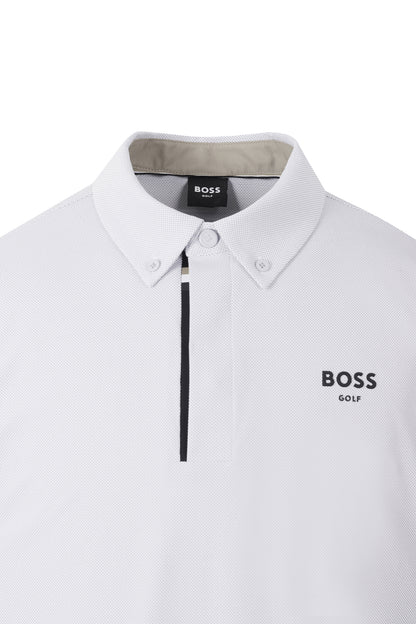 【BOSS GOLF 25SR Men's】SM M Dot Textured SS Polo Tee / White