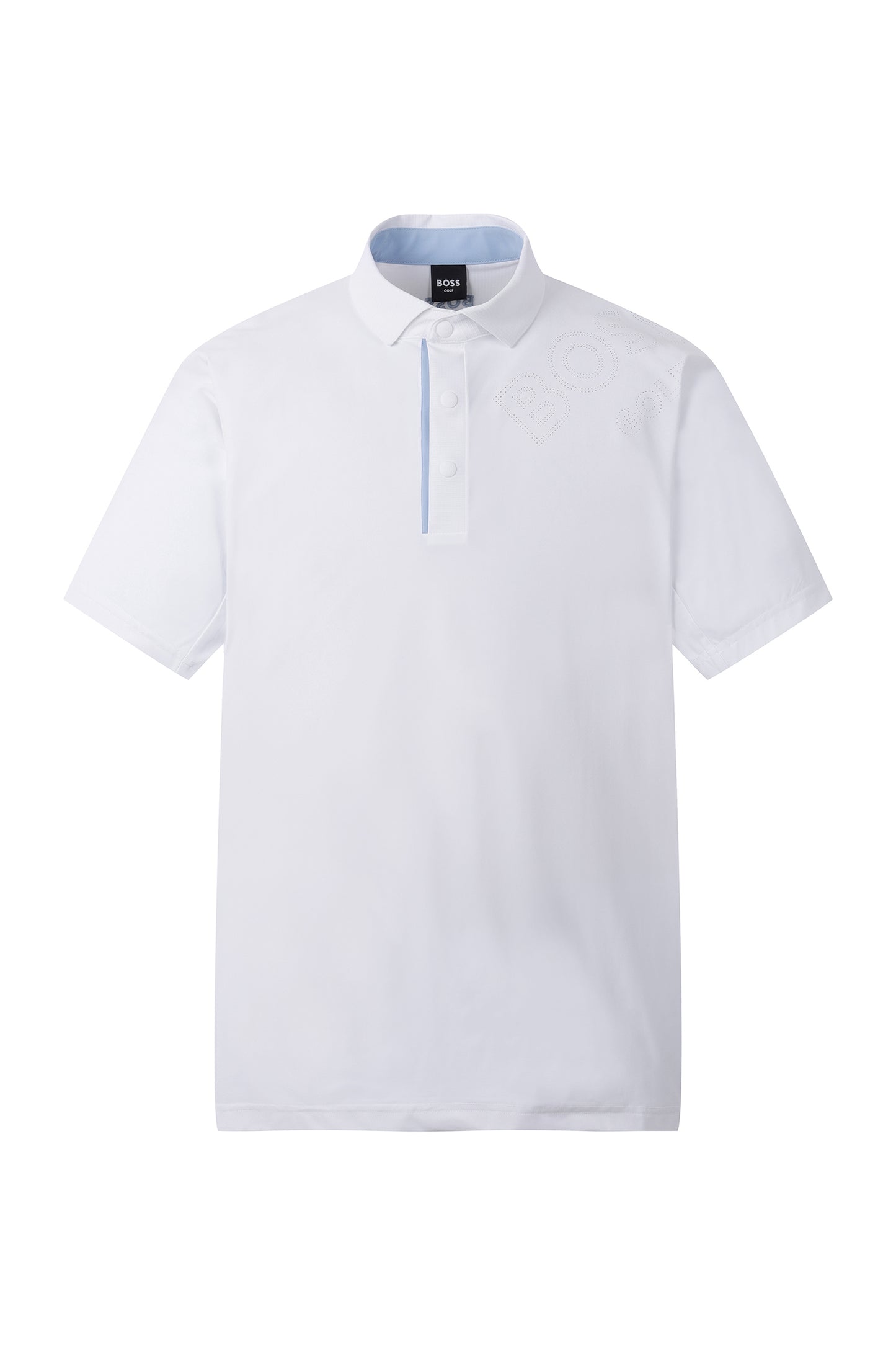 【BOSS GOLF 25SR Men's】SM M Logo Punched SS Polo Tee / White