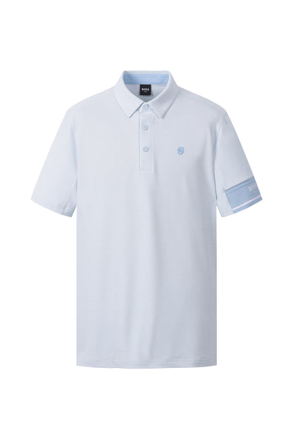 【BOSS GOLF 25SR Men's】SM M Color Logo Point SS Polo / L/Blue