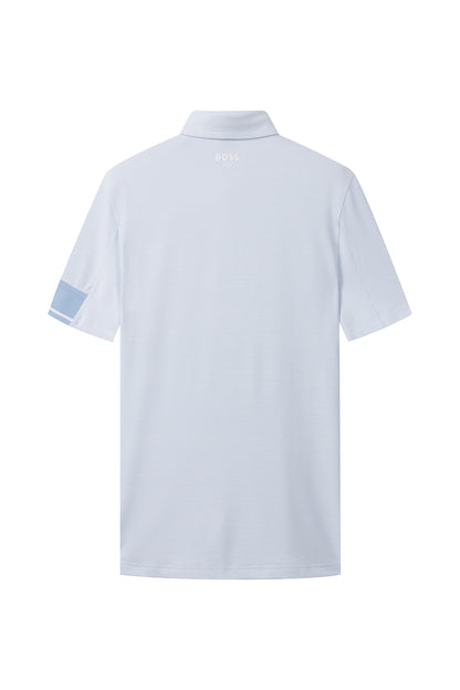 【BOSS GOLF 25SR Men's】SM M Color Logo Point SS Polo / L/Blue