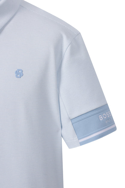 【BOSS GOLF 25SR Men's】SM M Color Logo Point SS Polo / L/Blue