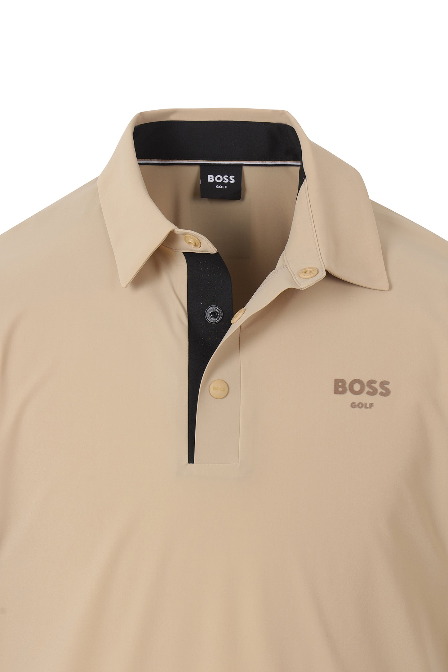 【BOSS GOLF 25SR Men's】SM M Back Punched SS Polo Tee / D/Beige