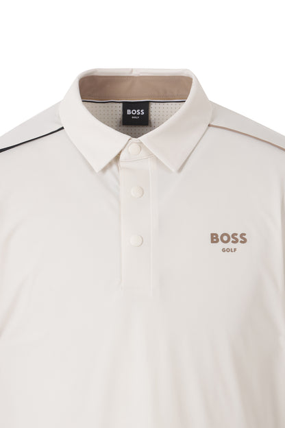 【BOSS GOLF 25SR Men's】SM M SBG line Point SS Polo / Almond Milk