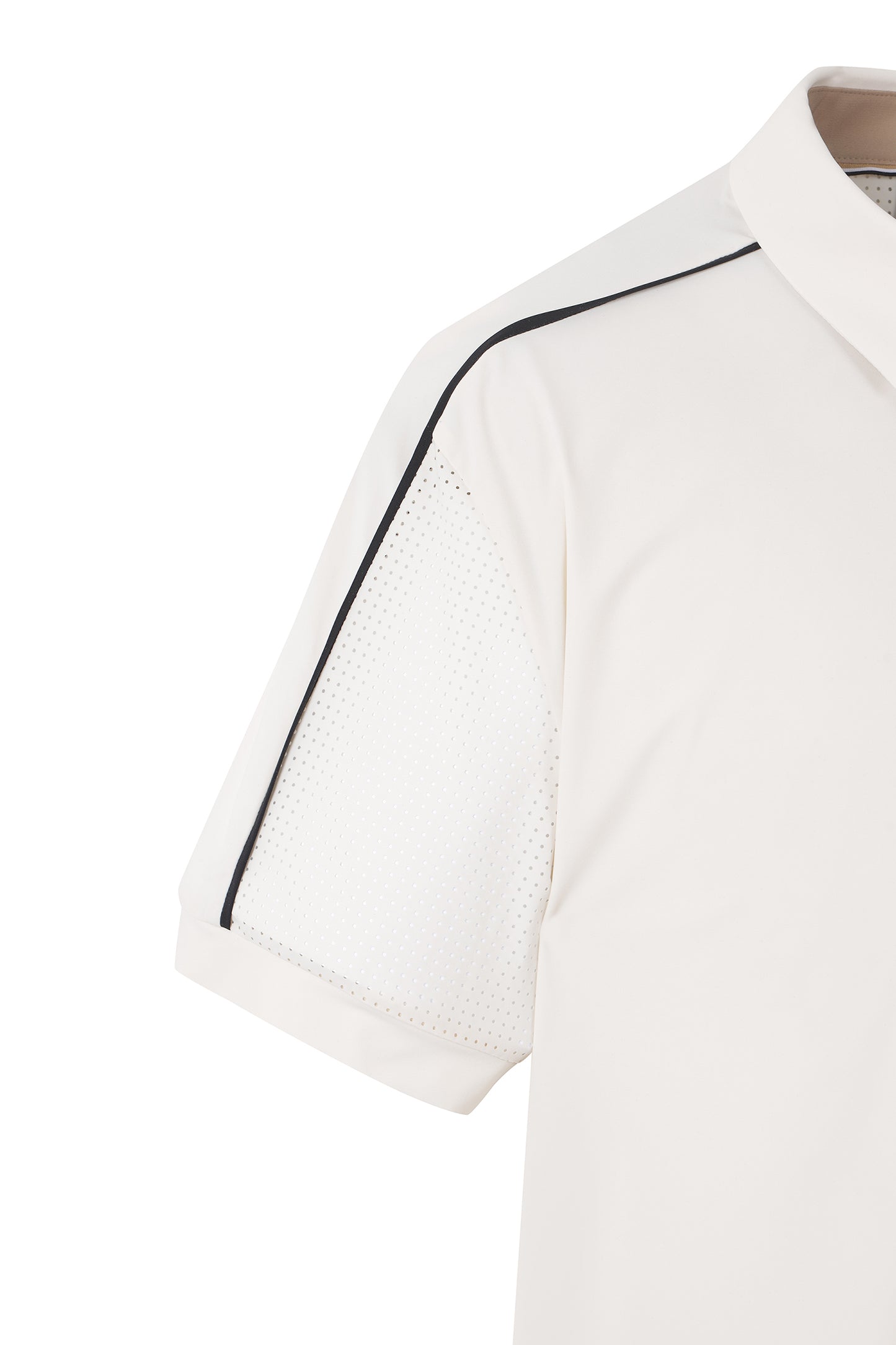 【BOSS GOLF 25SR Men's】SM M SBG line Point SS Polo / Almond Milk