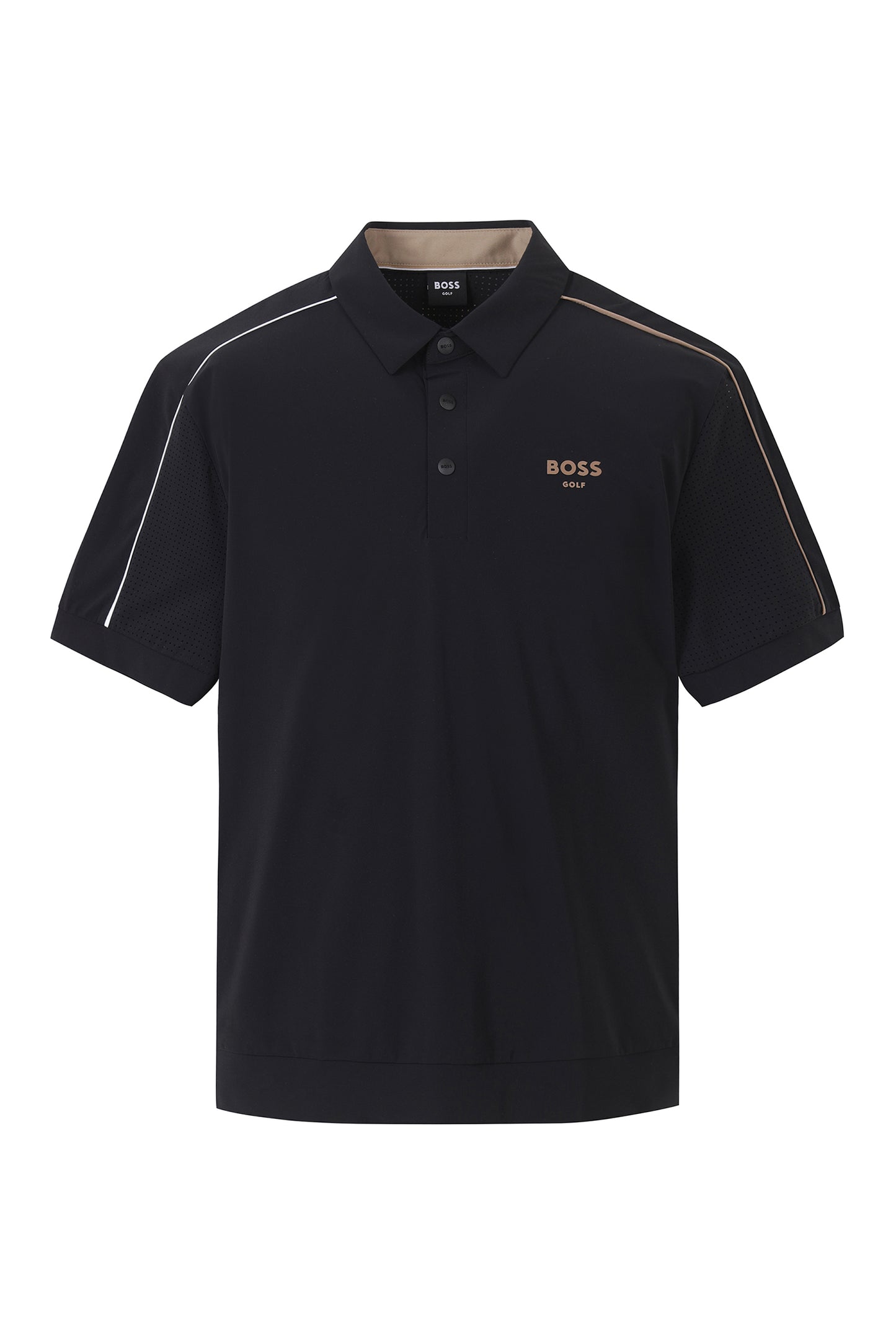 【BOSS GOLF 25SR Men's】SM M SBG line Point SS Polo / Black