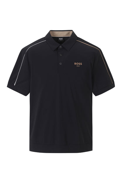 【BOSS GOLF 25SR Men's】SM M SBG line Point SS Polo / Black
