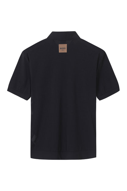【BOSS GOLF 25SR Men's】SM M SBG line Point SS Polo / Black