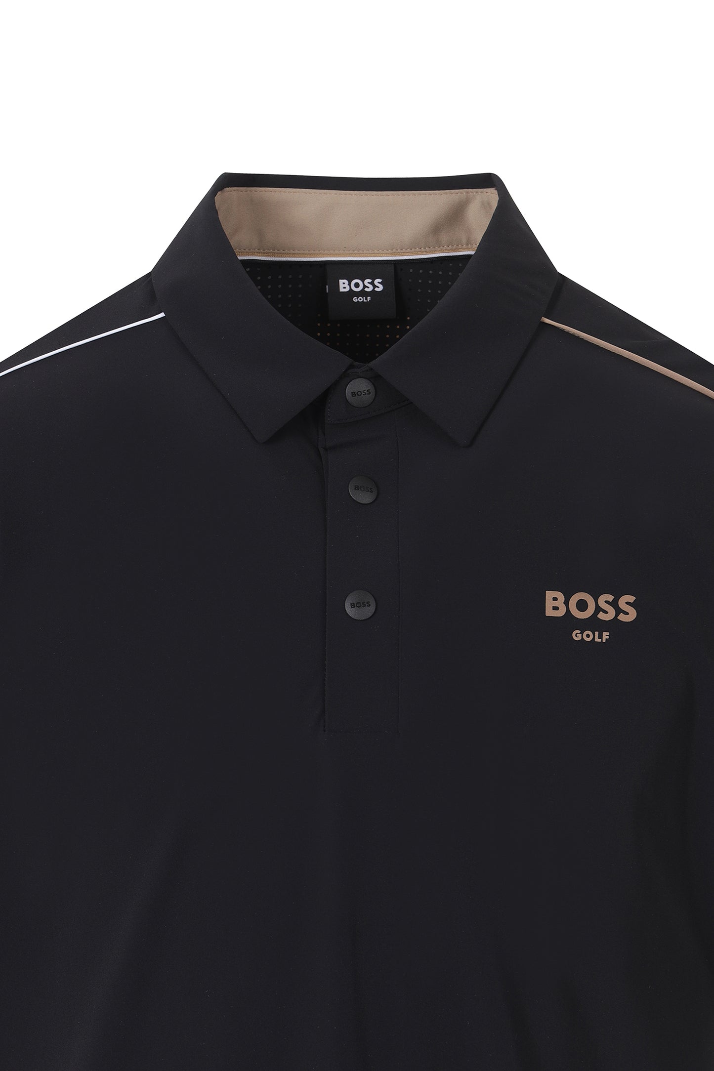 【BOSS GOLF 25SR Men's】SM M SBG line Point SS Polo / Black