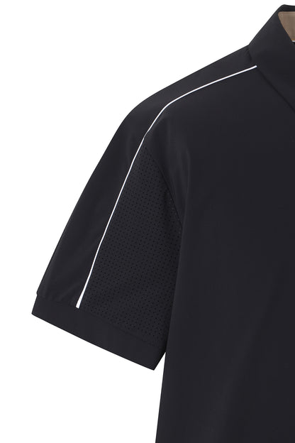 【BOSS GOLF 25SR Men's】SM M SBG line Point SS Polo / Black