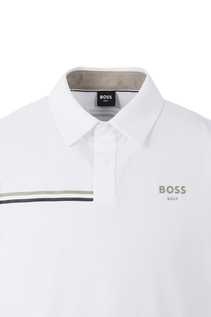 【BOSS GOLF 25SR Men's】SM M Horizontal BWC SS Polo / White