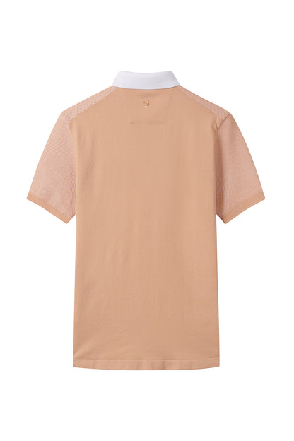 【BOSS GOLF 25SR Men's】SM M Two-tone Knitting SS Polo / L/Orange