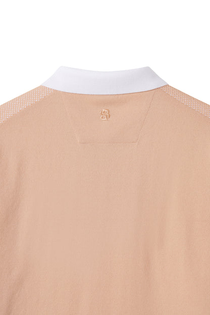 【BOSS GOLF 25SR Men's】SM M Two-tone Knitting SS Polo / L/Orange