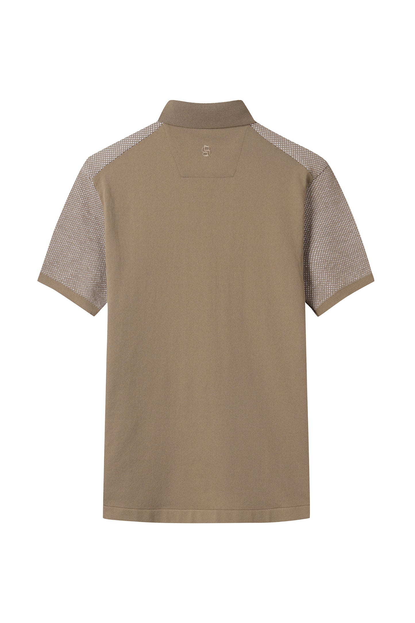 【BOSS GOLF 25SR Men's】SM M Two-tone Knitting SS Polo / Camel