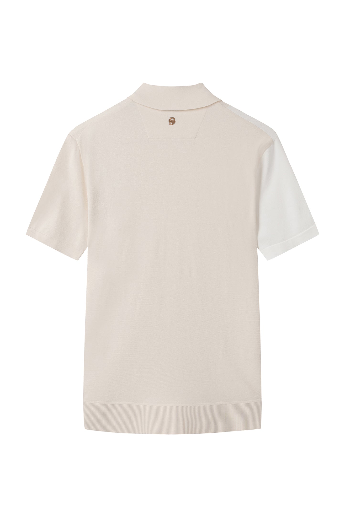 【BOSS GOLF 25SR Men's】SM M Vertical Blocking SS Knit / Almond Milk