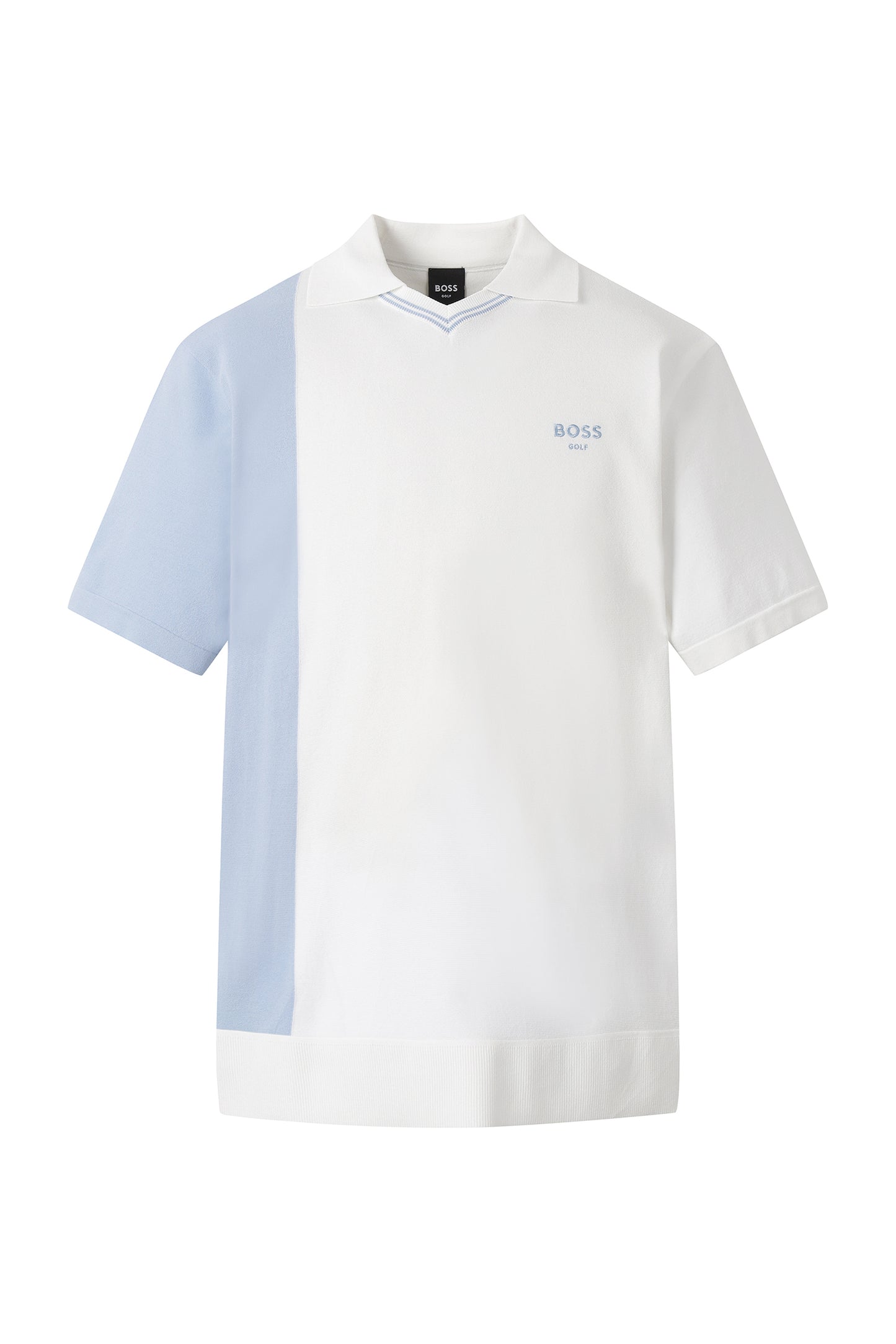 【BOSS GOLF 25SR Men's】SM M Vertical Blocking SS Knit / L/Blue