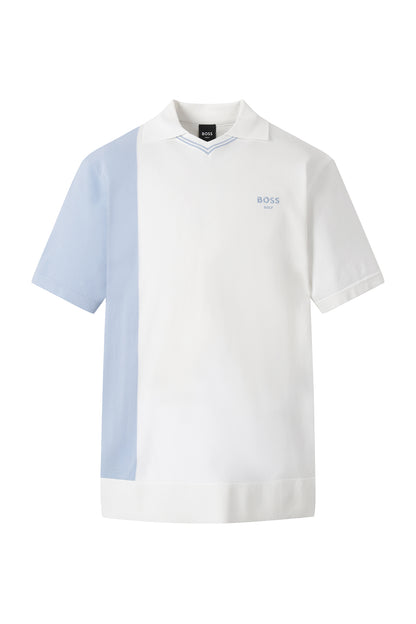 【BOSS GOLF 25SR Men's】SM M Vertical Blocking SS Knit / L/Blue