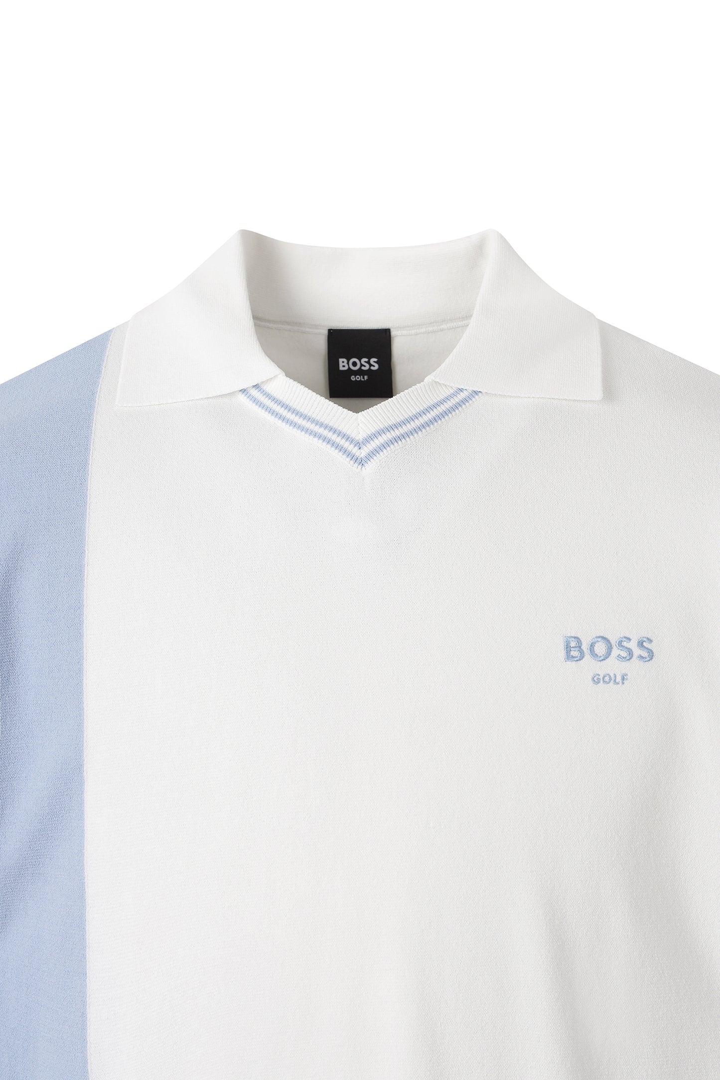 【BOSS GOLF 25SR Men's】SM M Vertical Blocking SS Knit / L/Blue