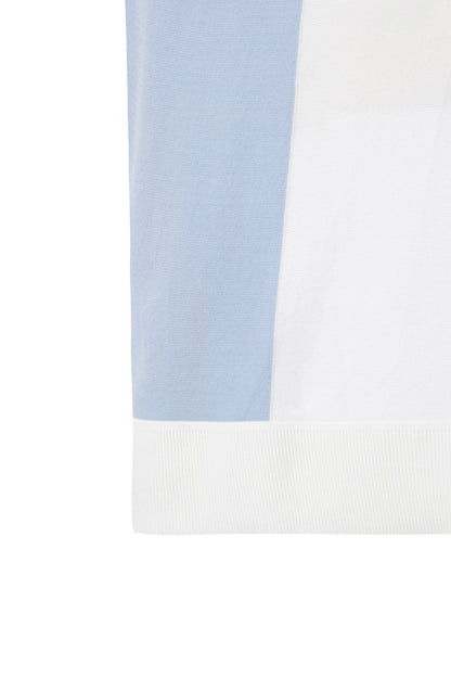 【BOSS GOLF 25SR Men's】SM M Vertical Blocking SS Knit / L/Blue