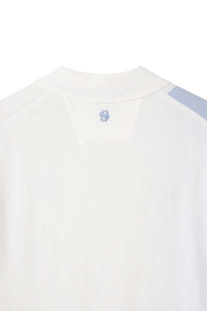 【BOSS GOLF 25SR Men's】SM M Vertical Blocking SS Knit / L/Blue