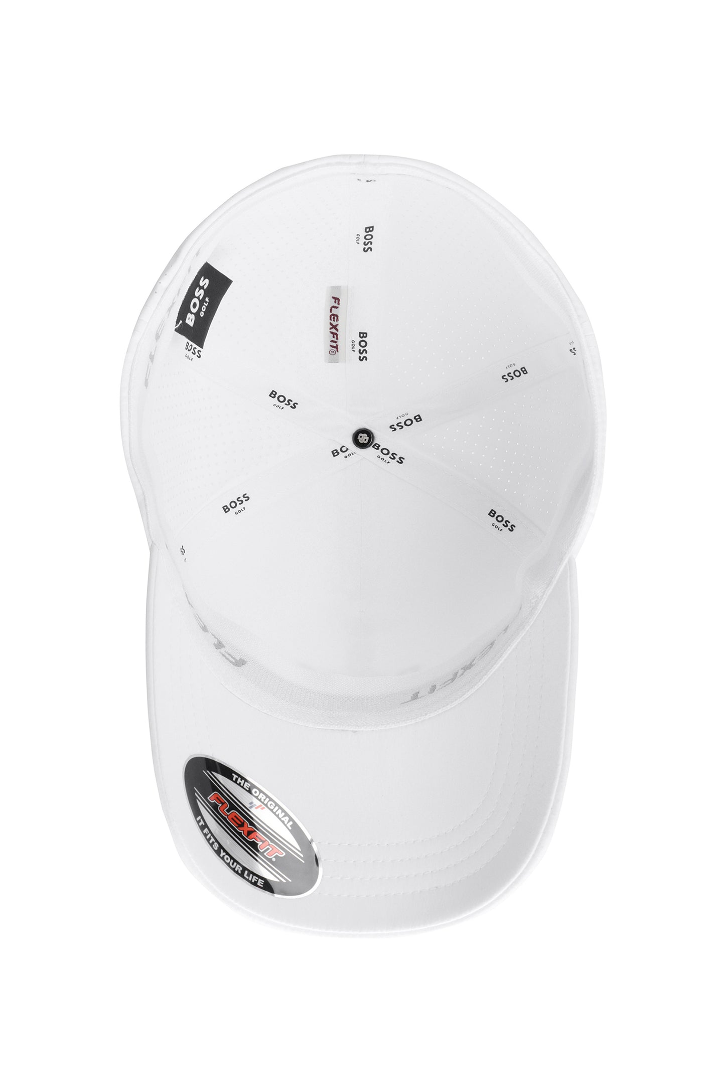 【BOSS GOLF 25SR Men's】M perforated Fitted Cap_Gold / White